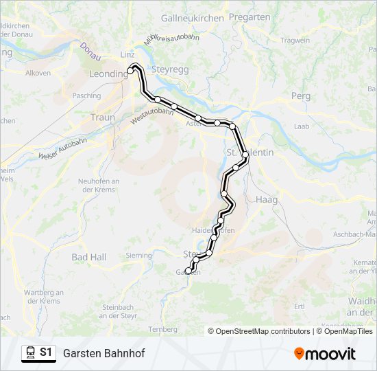S1 Train Line Map