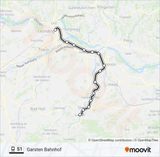 S1 Train Line Map
