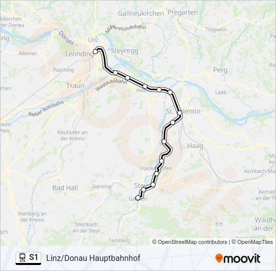 S1 Train Line Map