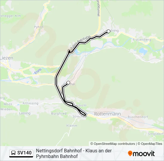 SV140 Bus Line Map