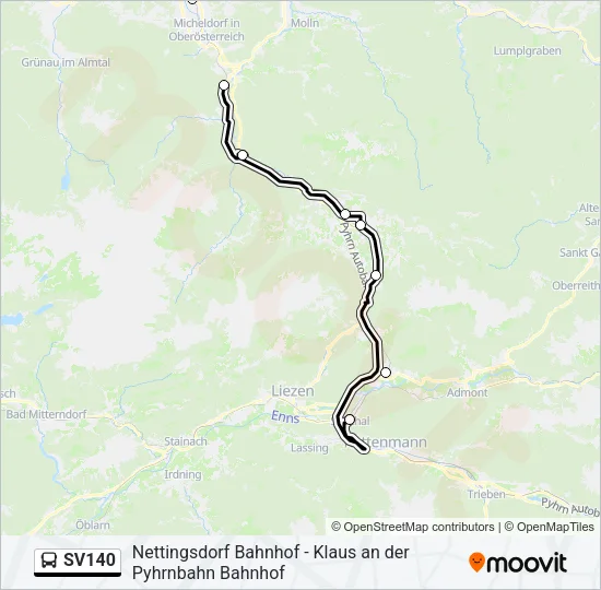 SV140 Bus Line Map