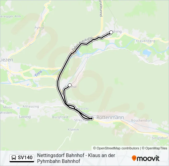SV140 Bus Line Map