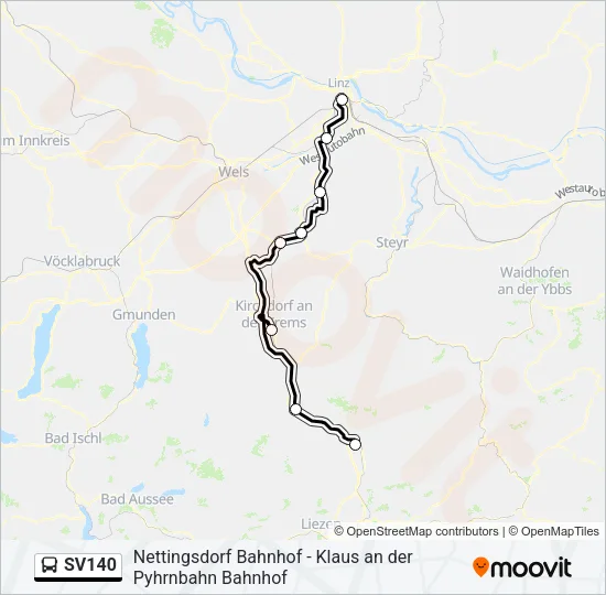SV140 Bus Line Map