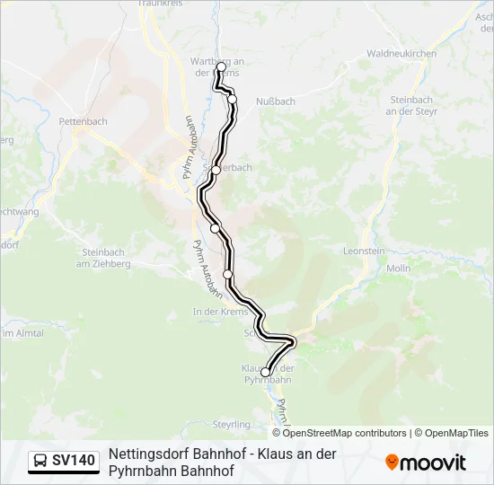 SV140 Bus Line Map