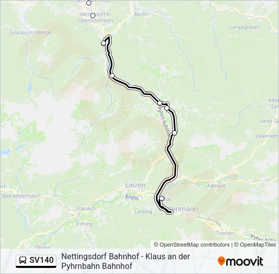 SV140 Bus Line Map