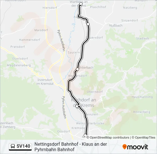 SV140 Bus Line Map