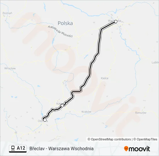 A12 Train Line Map