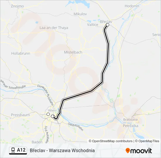 A12 Train Line Map