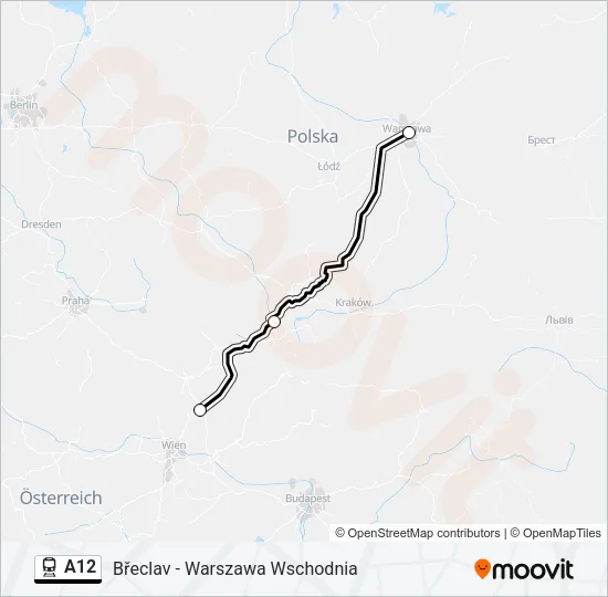 A12 Train Line Map