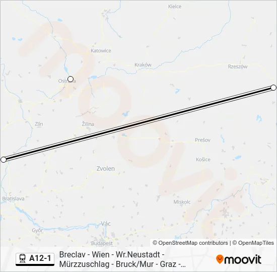 A12-1 Train Line Map