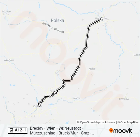 A12-1 Train Line Map