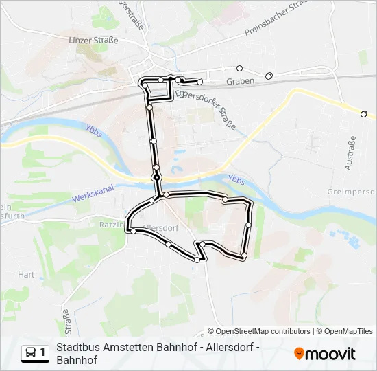 1 Bus Line Map