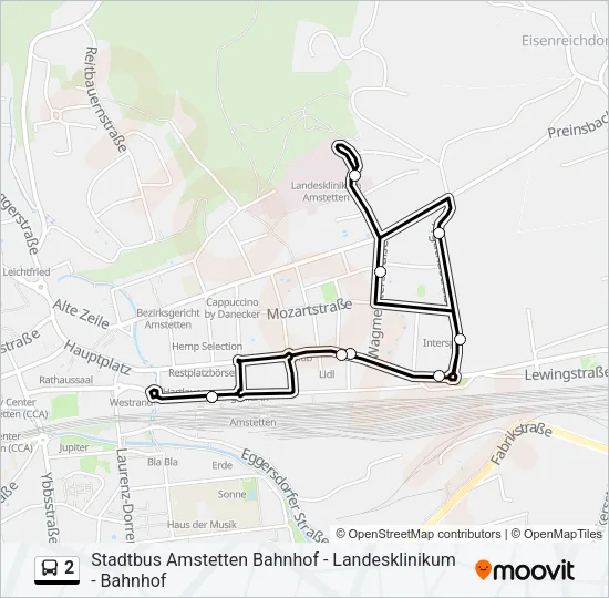 2 Bus Line Map