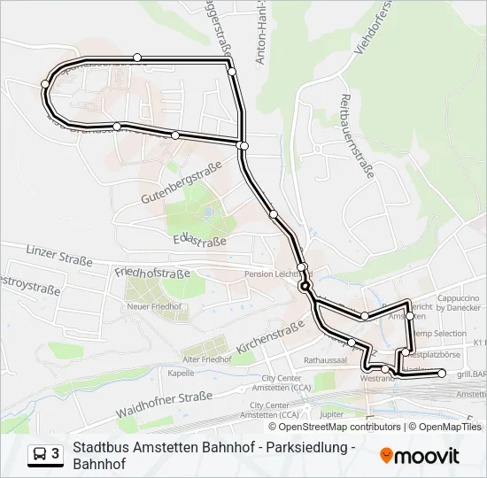 3 Bus Line Map