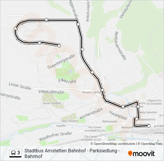 3 Bus Line Map