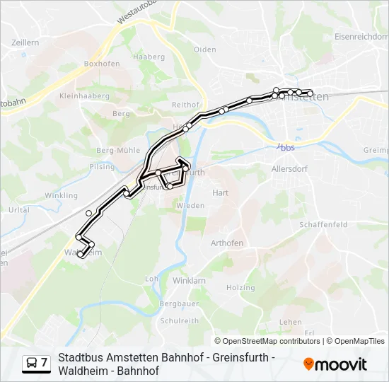 7 Bus Line Map