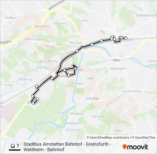 7 Bus Line Map