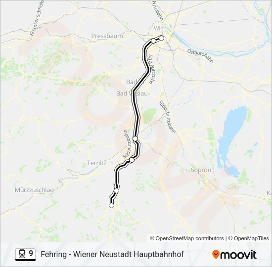 9 Train Line Map