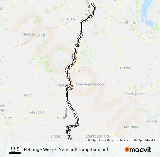 9 Train Line Map