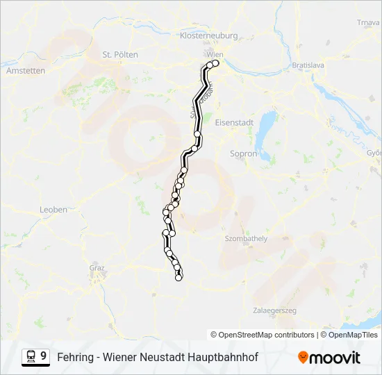 9 Train Line Map