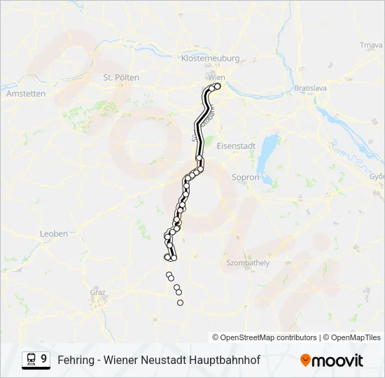 9 Train Line Map