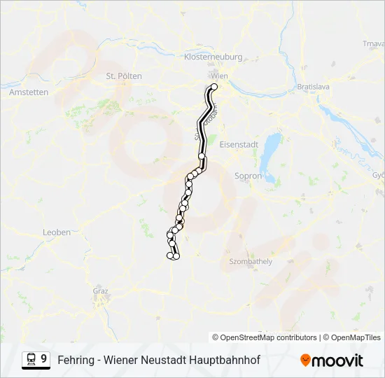 9 Train Line Map