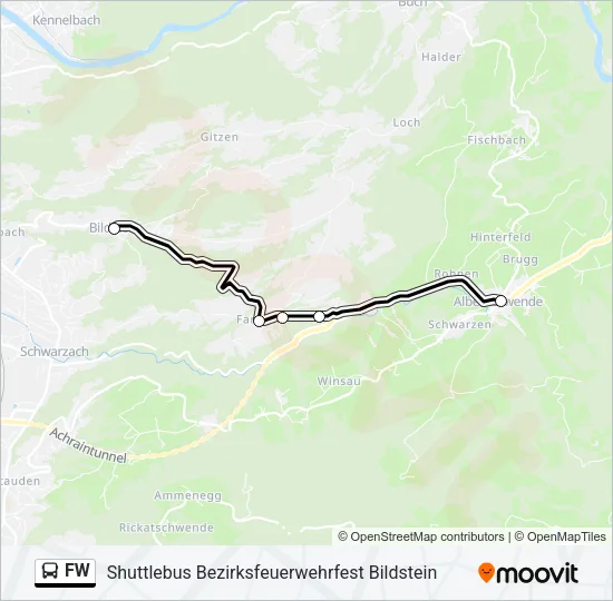 FW Bus Line Map
