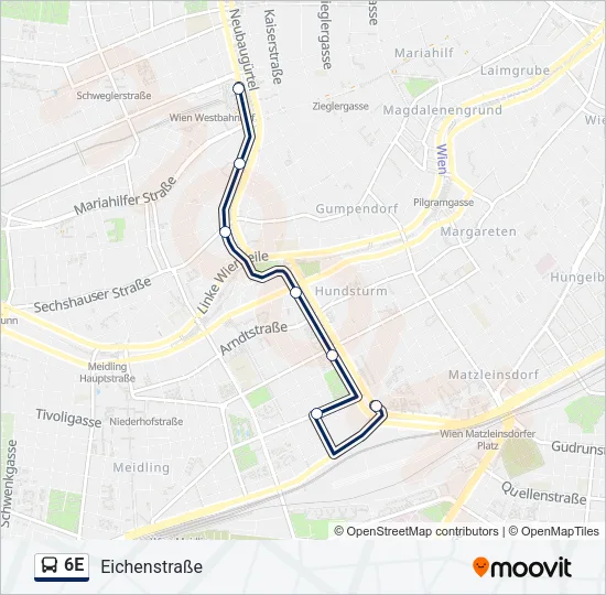 6E Bus Line Map