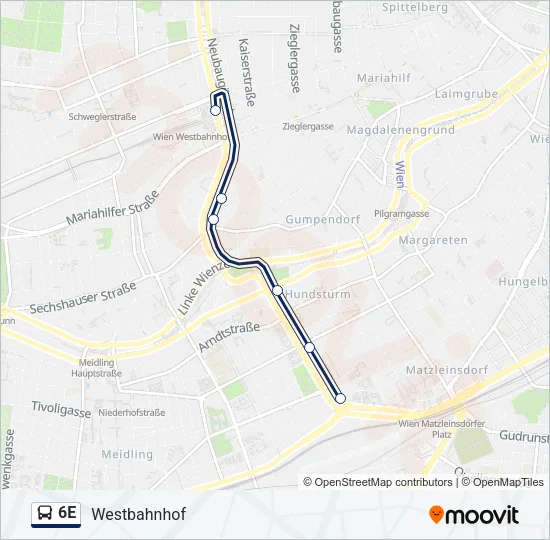 6E Bus Line Map
