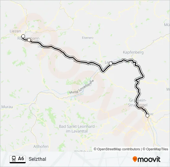 A6 Train Line Map