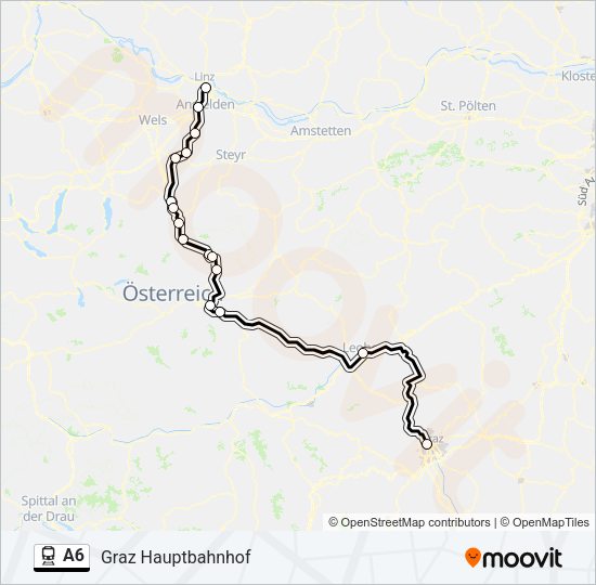 A6 Train Line Map