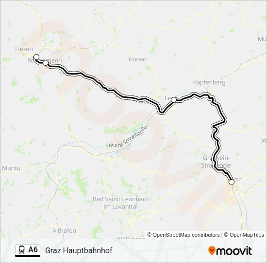 A6 Train Line Map