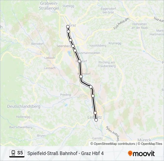 S5 Train Line Map