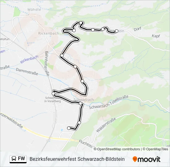 FW Bus Line Map