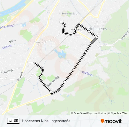 SK Bus Line Map