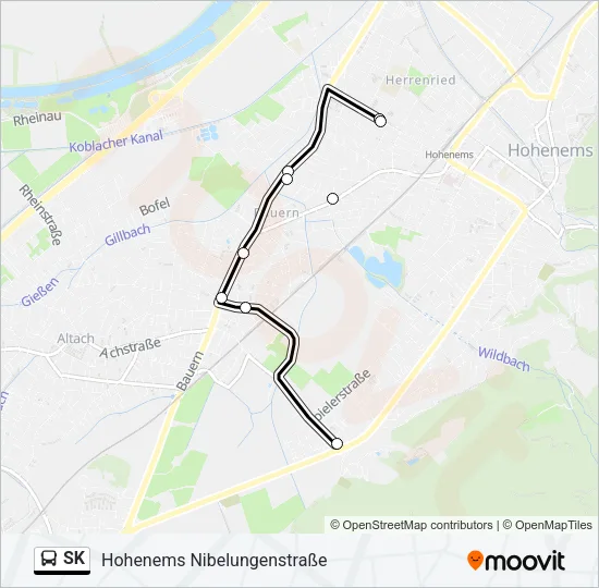 SK Bus Line Map