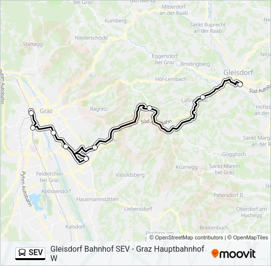 SEV Bus Line Map