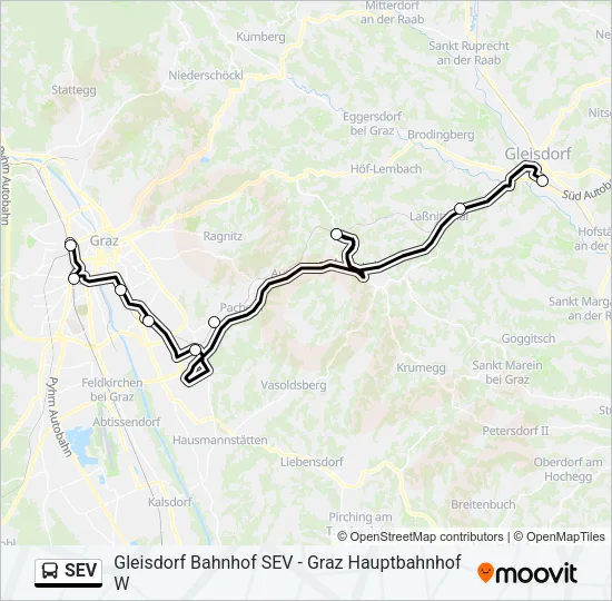 SEV Bus Line Map