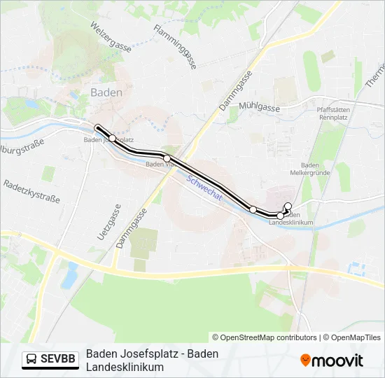 SEVBB Bus Line Map