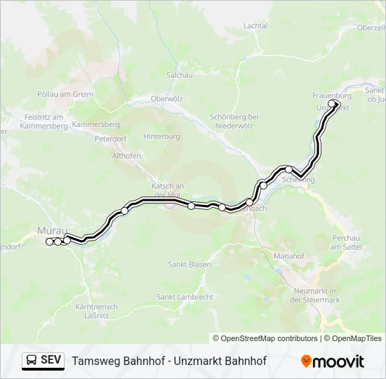 SEV Bus Line Map