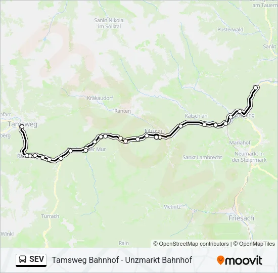SEV Bus Line Map