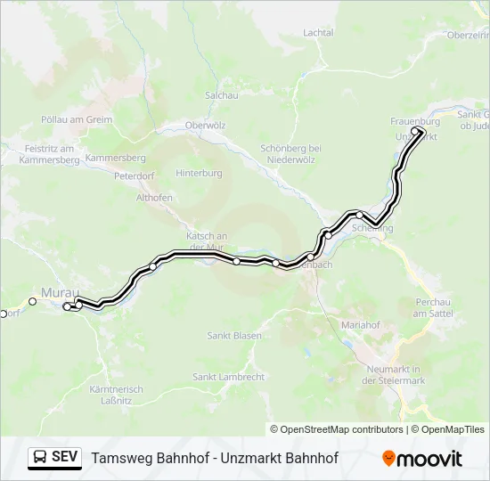 SEV Bus Line Map