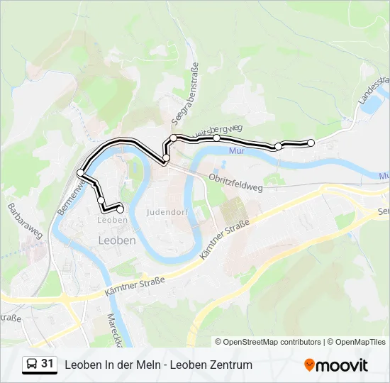 31 Bus Line Map