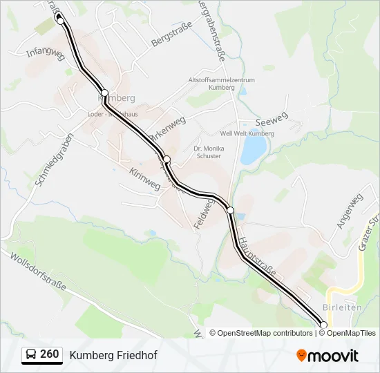 260 Bus Line Map