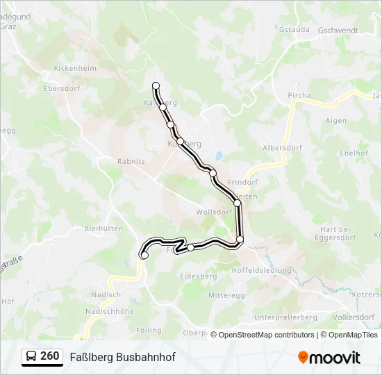 260 Bus Line Map