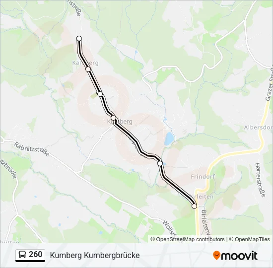 260 Bus Line Map