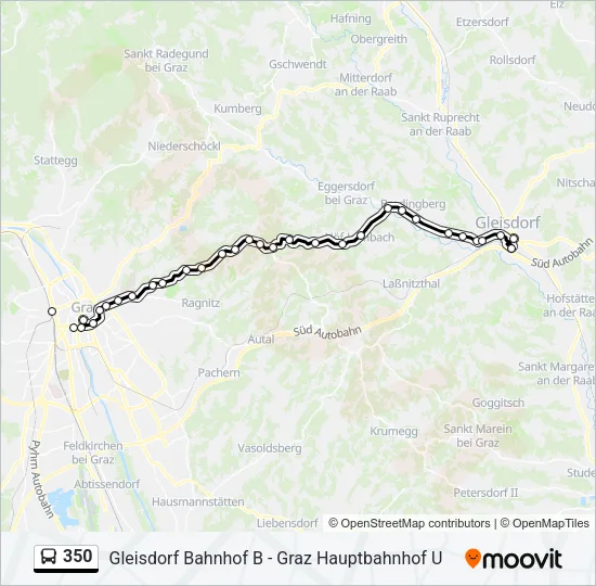 350 Bus Line Map
