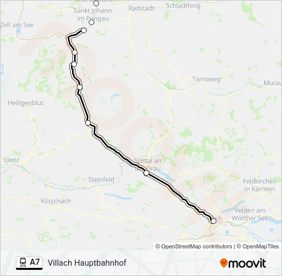 A7 Train Line Map