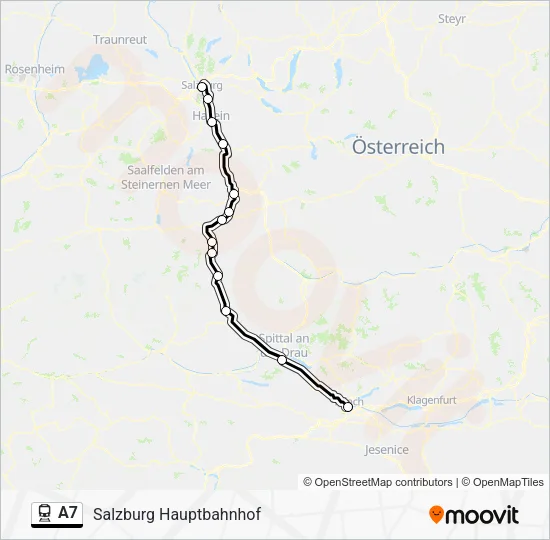 A7 Train Line Map