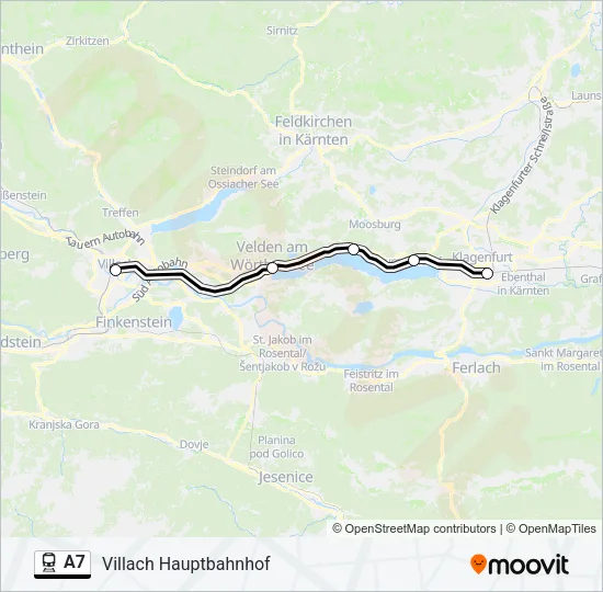 A7 Train Line Map